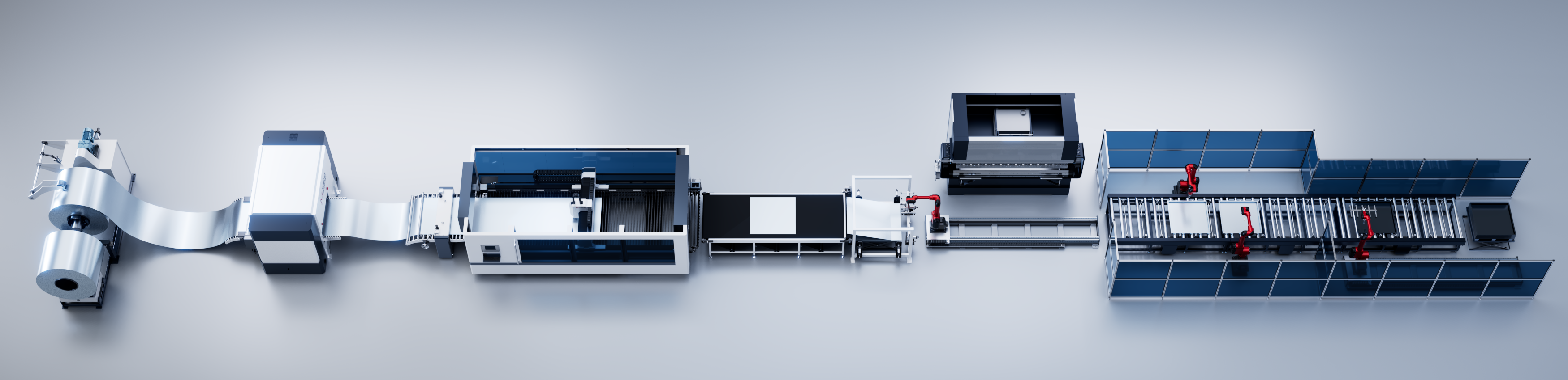 Unwinding And Leveling Laser Cutting Production Line