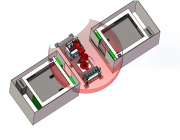 Robot laser production line